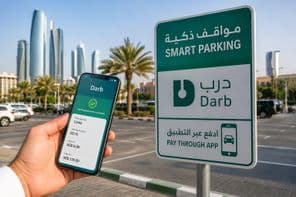 Intelligentes Parksystem in der Stadt Abu Dhabi
