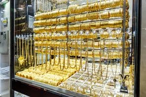 Goldauslage im Goldmarkt